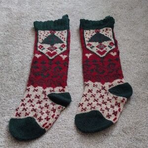 Festive Red and Green Holiday Stockings